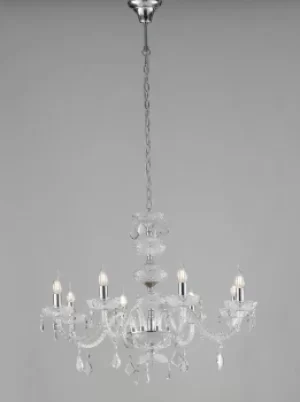 Image of INCANTO 8 Light Chandeliers Chrome, Crystal 83x79cm