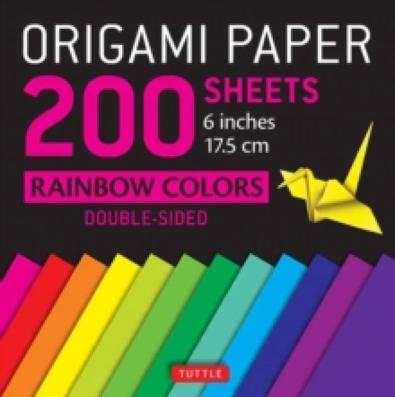 Image of Origami Paper 200 sheets Rainbow Colors 6 (15 cm). Notebook / blank book. By Tuttle Studio" Books