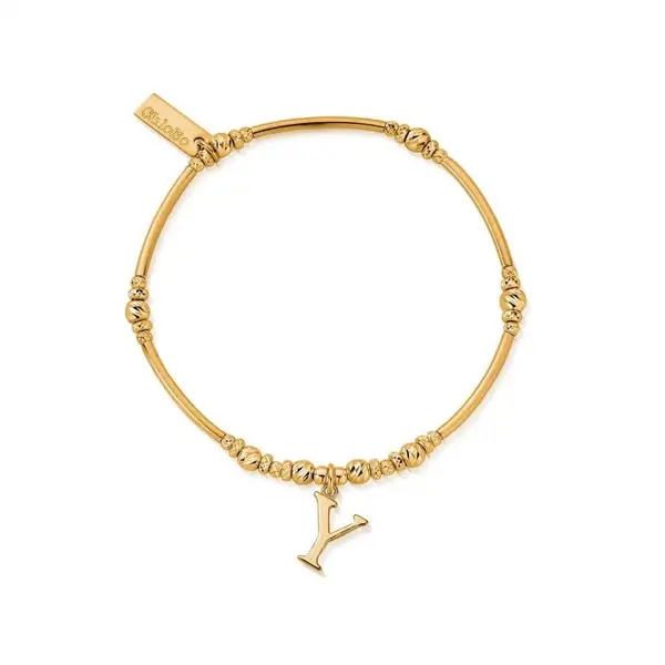 Image of ChloBo Gold Iconic Initial Bracelet - Letter Y