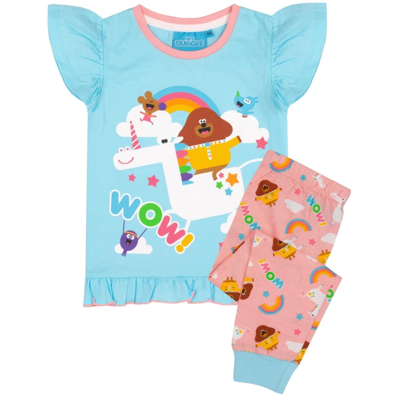 Image of Hey Duggee Short Sleeve Long Leg Pyjama Set Blue female