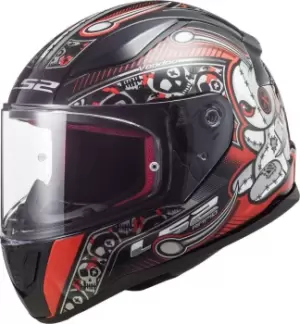 Image of LS2 FF353 Rapid Mini Voodoo Kids Helmet, black-red, Size S, black-red, Size S