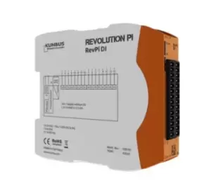 Image of Kunbus - PLC I/O Module for use with Revolution Pi Connect, Revolution Pi Core, 96 x 22.5 x 110.5 mm, Digital, RevPI DI