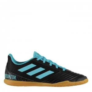 Image of adidas Predator 19.4 Junior Indoor Football Trainers - Black/Cyan