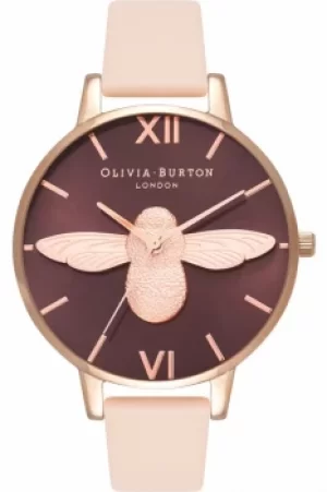 Image of Ladies Olivia Burton Animal Motif 3D Bee Big Dial Watch OB16AM99
