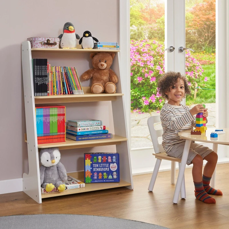 Image of Liberty House Liberty House Kids 4 Tiered Bookcase - White & Oak