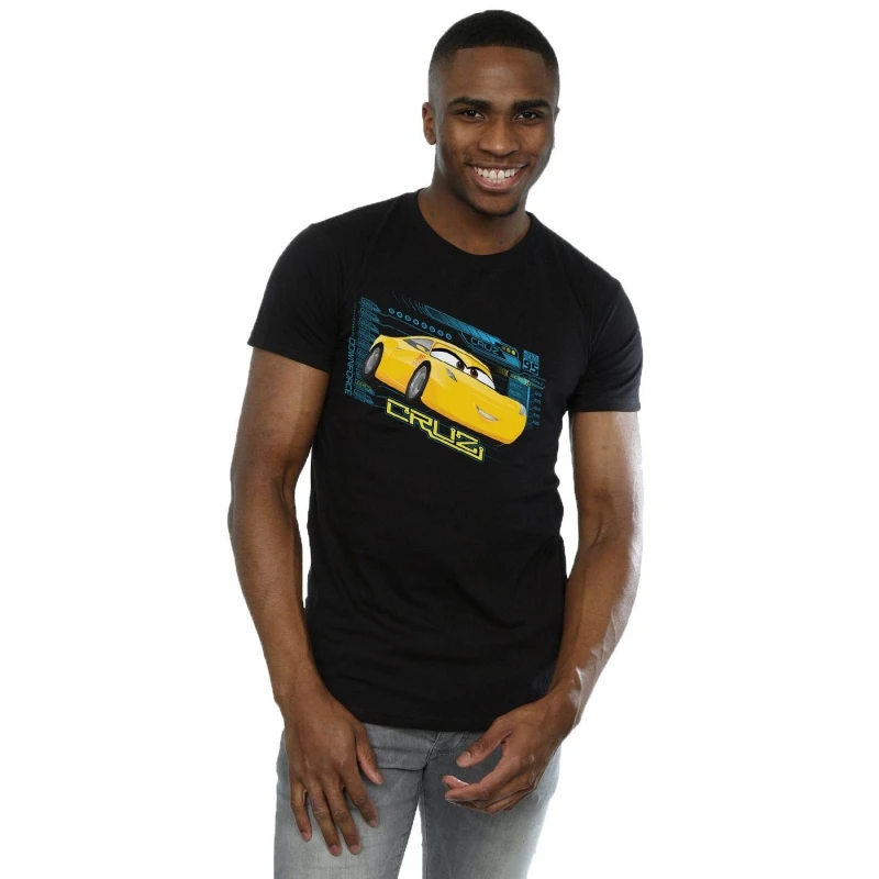 Image of Disney Men Cars Cruz Ramirez T-Shirt in Black Size: Small Black S Male 5057245924757