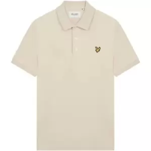 Image of Lyle and Scott Basic Short Sleeve Polo Shirt - Beige