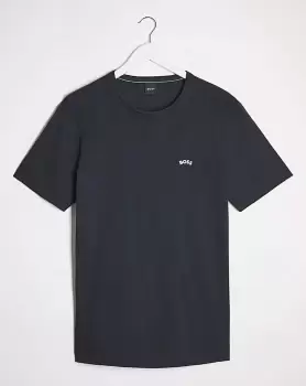 Image of Boss Black Curved Logo T-Shirt