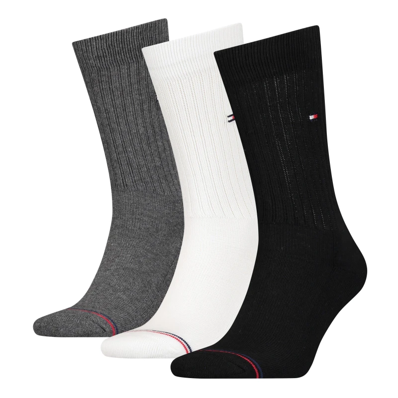Image of Tommy Hilfiger Hilfiger Bodywear Sports 3 Pack Mens Crew Socks - Multi Multi 6 - 12 Months