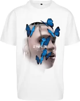 Image of Mister Tee Le Papillon oversized t-shirt T-Shirt white