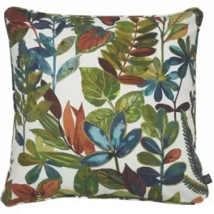 Image of Prestigious Textiles Tonga Tropical 100% Cotton Piped Edge Cushion Cover, Spice, 43 x 43 Cm