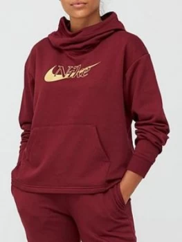 Image of Nike Nsw Icon Clash Funnel Hoodie - Dark Beetroot