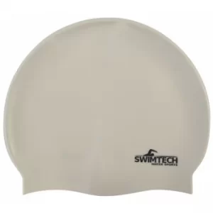Image of SwimTech Silicone Swim Cap White