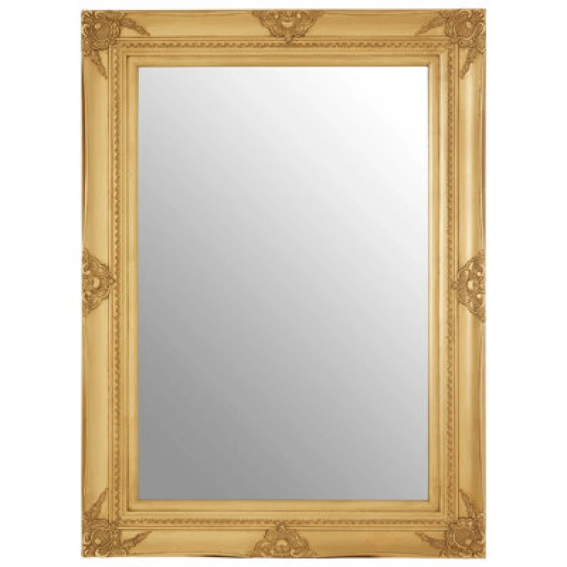 Image of Premier Housewares Brussels Baroque Rectangular Wall Mirror Gold