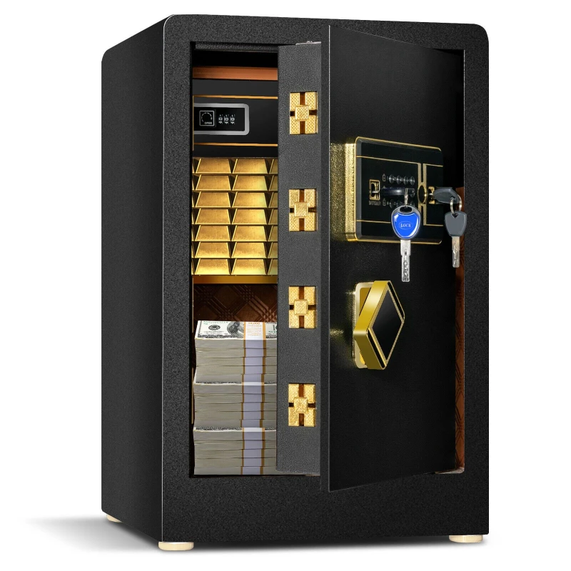 Image of COSTWAY 30L Digital Security Safe Box Electronic Money Cash Jewelry Deposit with 4 Keys Black