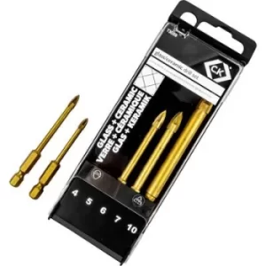 Image of C.K. T3059 Glass drill bit set 5 Piece 4 mm, 5 mm, 6 mm, 7 mm, 10 mm 1 Set