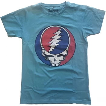Image of Grateful Dead - Steal Your Face Classic Unisex Medium Eco-T-Shirt - Blue