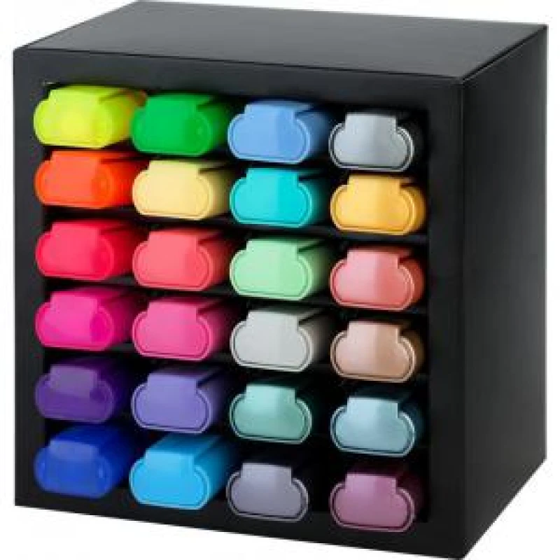Image of Faber-Castell Highlighter Textliner 46 Assorted Colours Deskset 24 - EXR49132SQ