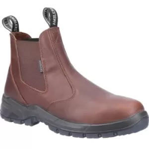 Image of Amblers Unisex Adult Leather Safety Boots (6 UK) (Brown)