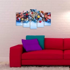 Image of 5PYY-001 Multicolor Decorative MDF Painting Baubles 6 (5 Pieces)