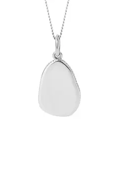Image of Organic Shaped Tag Pendant with Textured Edge