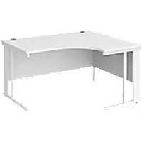 Image of Dams International Right Hand Ergonomic Desk MCM14ERWHWH 1,400 x 1,200 x 725 mm