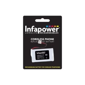 Image of Infapower Rechargeable Ni-MH Battery for Cordless Telephones 2 x AA 2.4v 1300mAh