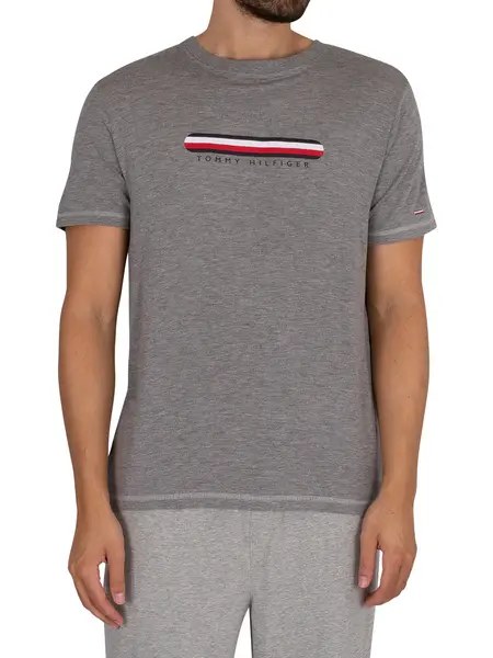Image of Tommy Hilfiger Lounge Graphic T-Shirt Medium Grey Heather M