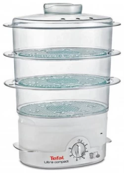 Image of Tefal Ultra VC100665 Compact 3 Tier Steamer - White