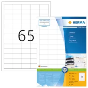 Image of HERMA Labels Premium A4 38.1x21.2mm white paper matt 6500 pcs.
