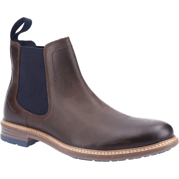 Image of Hush Puppies Mens Justin Pull On Chelsea Ankle Boots - UK 11 Brown male ES3513BRO11