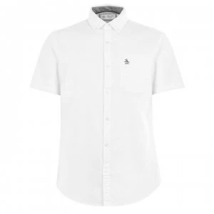 Image of Original Penguin Short Sleeve Oxford Shirt - 118 Bright Wht
