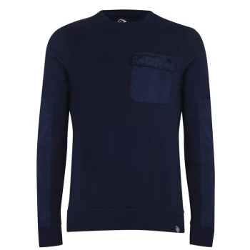 Image of Fabric Utility Crew Sweatshirt Mens - Navy