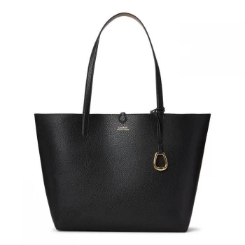 Image of Lauren by Ralph Lauren Lauren Reversible Merrimack Tote Bag - Black/Taupe