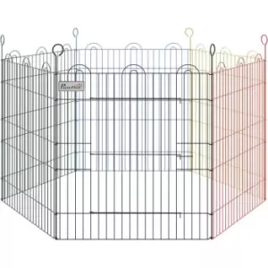 Image of PawHut Pet Playpen Dog Puppy Crate Kennel w/ Door Metal Indoor & Outdoor