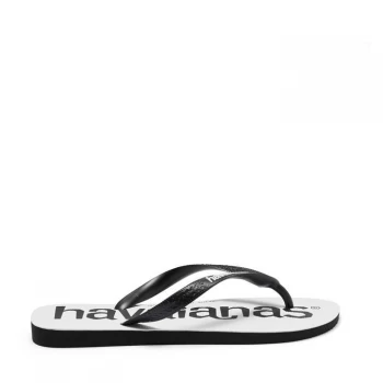 Image of Havaianas Logomania Mens Flip Flops - Black1069