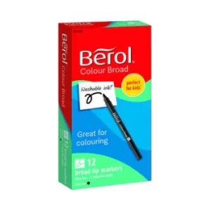 Image of Colour Broad Markers Black (Pack of 12) 2141502