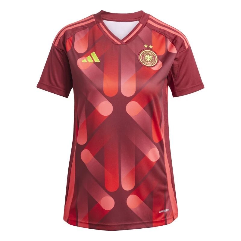 Image of adidas Germany Away Shirt 2025 Womens Burgundy female 10 (S)