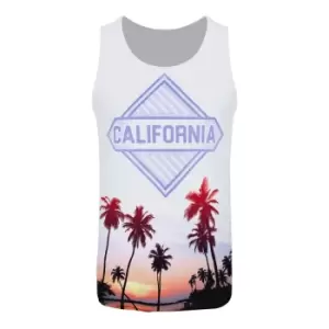 Image of Grindstore Mens California Sub Vest (M) (White/Multicoloured)