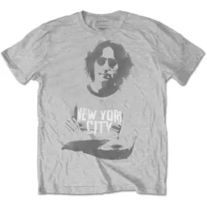 Image of John Lennon - NYC Unisex XX-Large T-Shirt - Grey