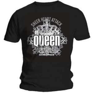 Image of Queen Sheer Heart Attack Mens Large T-Shirt - Black