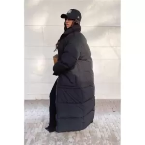 Image of I Saw It First Black Premium Longline Padded Gilet - Black