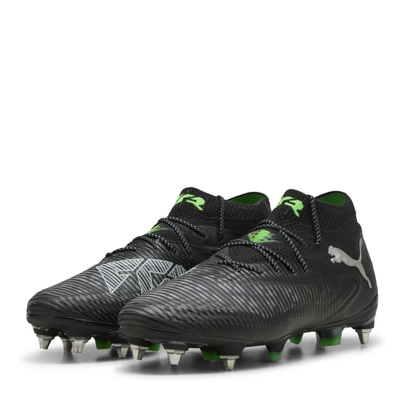 Image of Puma Future 8 Ultimate Soft Ground Football Boots Black/Green male 6 (39)