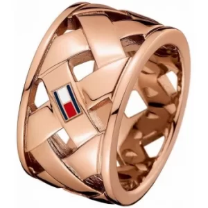 Image of Tommy Hilfiger Jewellery Ladies Rose Gold Plated Ring Size N.5