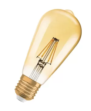Image of Osram Vintage 1906 LED CL Edison Filament Gold ES Bulb