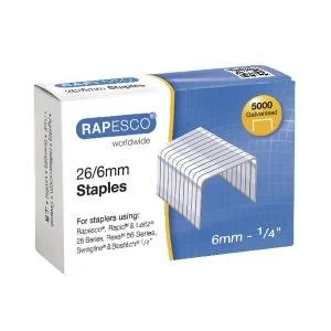 Image of Rapesco 266mm Staples Chisel Point Pack of 5000 S11662Z3