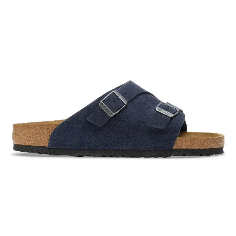 Image of Birkenstock Suede leather sandals Birkenstock Zurich Bleu Unisex 44
