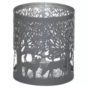 Image of Small Silver And Grey Glowray Stag In Forest Lantern