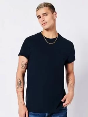 Image of Superdry Orange Label Vintage Emb T-Shirt, Navy, Size S, Men