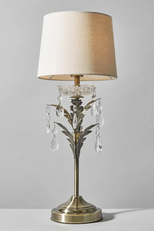 Image of EA BHS Josefine Leaf Metal Table Lamp - Brass